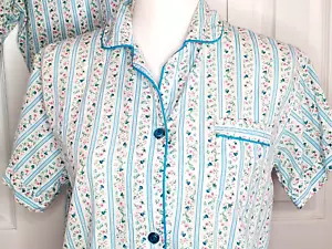 Set pigiama vintage floreale 20th Century Wear Inc 100% cotone taglia 36 M/L - Foto 1 di 10