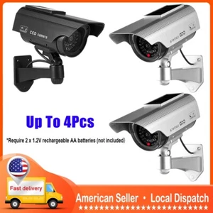 Solar Power Dummy Fake Security CCTV Camera LED Light Surveillance Outdoor IP65 - Picture 1 of 21
