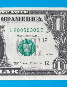 2005 March 6 : L 20050306 E BIRTHDAY Note $1 One Dollar Bill - Picture 1 of 3