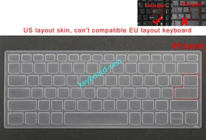 US Keyboard Skin Cover for Lenovo Yoga C640-13IML S740-14IIL S530-13 S530-13IML - Picture 1 of 8