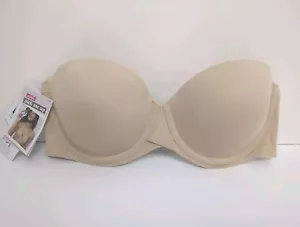 Maidenform Sweet Nothings Beige Strapless Bra 012320 Under Wire 36C 5-way Strap - Picture 1 of 4