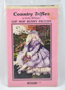 Vtg 1990 Country Trifles by Pauline Williamson Lop Mop Bunny Pattern " Rosie " - Picture 1 of 5