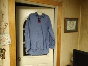 NWT Van Heusen Flex Regular Fit Blue Button Down Shirt Men's 2XL - Picture 1 of 2