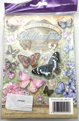 Hunkydory Little Book of Butterflies 144 Sheet 24 Designs Set Size 4" x 6" New - Image 1 of 3