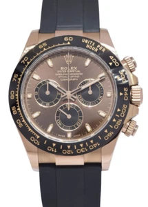 Rolex Daytona 18k Rose Gold / Ceramic Chocolate Oysterflex Watch B/P '21 116515 - Picture 1 of 11