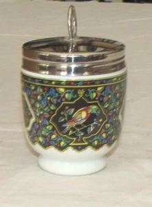 Esmaltes Royal Worcester Jaipur - Pájaros Tamaño King Doble Huevo Coddler Tipo 12 - Imagen 1 de 4