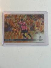 2020-21 Topps Stadium Club Chrome #1 Lionel Messi Orange/Yellow Electric Wave SP