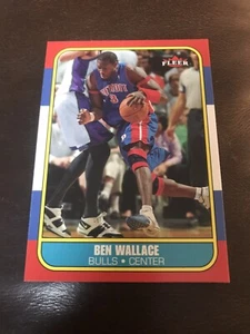2006-07 Fleer - 1986-87 Fleer Design #18 Ben Wallace HOF Piston NM - Picture 1 of 2