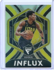 2022-23 Panini Flux OCHAI AGBAJI RC INFLUX ROOKIE #13 SILVER PRIZM JAZZ