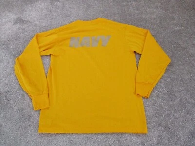 US Navy Shirt Mens Small 3M Orange Longsleeve Sports - Image 1 of 4