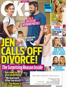 OK! Magazine August 31 2015 Ben Affleck Jennifer Garner Mary-Kate Ashley Olsen - Picture 1 of 3