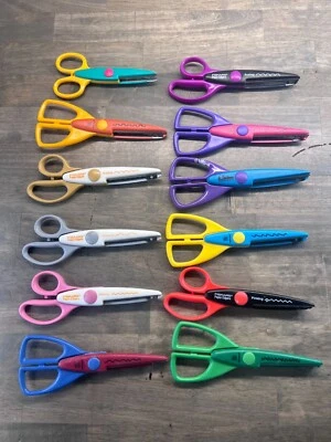 Fiskars & Other Brand Paper Edgers Lot of 12 Craft Scissors - Image 1 of 4