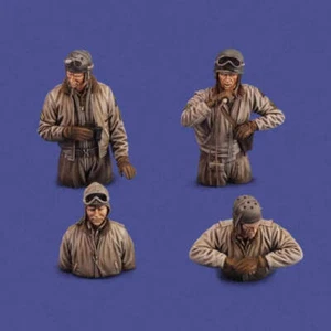 Kit modelo resina 1/35 4 piezas soldados del ejército de Estados Unidos tripulación de tanque Segunda Guerra Mundial sin pintar - Imagen 1 de 2