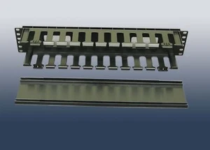 10 Pack 19" 2U Cable Managment Manger 12 slots Unit with Cap-Plastic - Picture 1 of 10