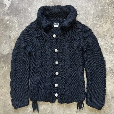 Dolce&Gabbana Негабаритный Кабель Вязаный Кардиган FW Подиум Размер OS Авангард Архив - Изображение 1 из 4