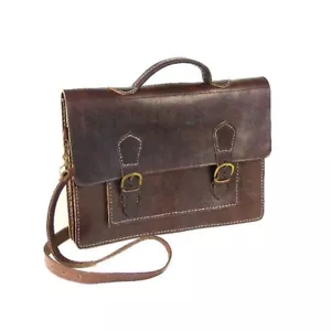 Custodia IN Pelle Borsa a Tracolla Borsa Ventiquattrore Deluxe - Picture 1 of 12