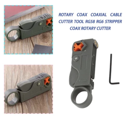 Rotary Coaxial Coax Cable Cutter Stripper network wire RG6 RG58 RG59 Lead Sky TV