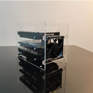 Acrylic Disk Test Bench Case Bracket DIY Enclosure Shelf Set Hard Drive 3.5" HDD - Picture 1 of 11