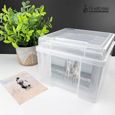 Photo Storage Box 600 7 x 5 Picture Album Organizer Photograph Container Case - Image 1 of 4