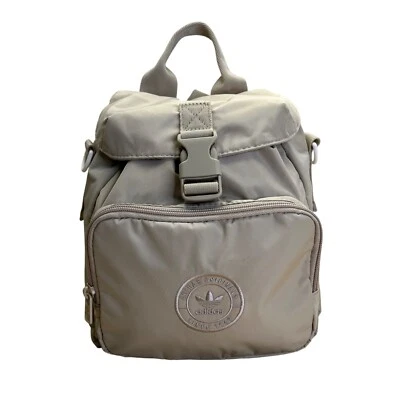 Adidas Women’s Beige Adjustable Straps Embroidered Logo Travel Mini Backpack - Image 1 of 4