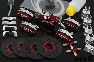 GTB HPI RV KM Baja 5b nuovo freno a disco idraulico ruota anteriore in metallo aggiornamento auto RC - Foto 1 di 8