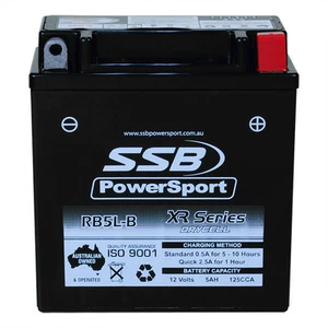 12V 125CCA 5AH RB5L-B SSB AGM Motorcycle Yamaha Honda Battery CB5L-B LFP7L-B - Picture 1 of 1