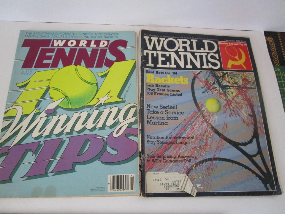Lot of 2 World Tennis Magazine December 1983 October 1987 Navratilova - Image 1 of 1