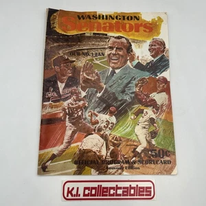 1970 Washington Senators program - vs. Oakland Athletics . Nixon Cover. - Picture 1 of 10