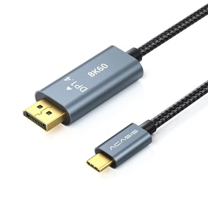 ACASIS USB-C to DisplayPort Cable 8K@60Hz, 6.6ft/4.9ft for Gaming & Monitor - Picture 1 of 7