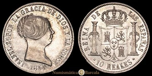 Isabel II 10 Reales (13,05g) 1864 Madrid CAL-596 EBC - Picture 1 of 6