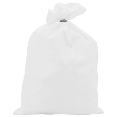 ZILL 100 x Hochwasserschutz PP-Sack 30x60cm weiß + Bindeband | Sandsäcke | Flutsäcke