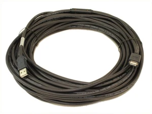 75ft USB 2.0 (ACTIVE) PLENUM Type A Male to A FEMALE Cable  Black - Picture 1 of 2