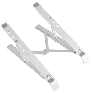 Soporte portátil plegable de aluminio para computadora portátil estante de enfriamiento ajustable plateado - Imagen 1 de 12