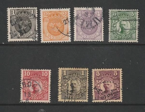 Sweden Scott# 67-73 Used Complete Set - Picture 1 of 2