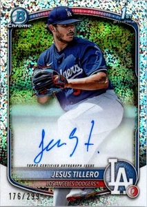 2025 Bowman Chrome Jesus Tillero Speckle Refractor Auto #/299 Dodgers CPA-JT - Picture 1 of 2