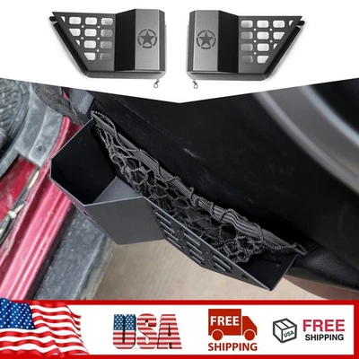 Metal Car Rear Door Side Pocket Organizer Storage Box For Jeep Wrangler JK 2007+ Foto 1 de 4