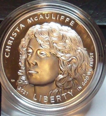 2021 P KEY CHRISTA MCAULIFFE 99% SILVER DOLLAR COMMEMORATIVE LOT 54K PROOF - Image 1 of 3
