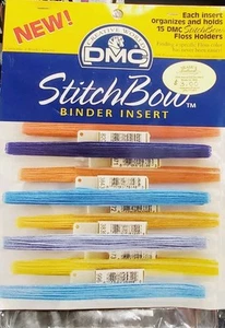 1 paquete de soportes de hilo dental de arco de puntada DMC 2 insertos de carpeta transparente por paquete nuevo en paquete - Imagen 1 de 3