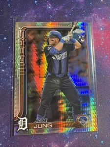2025 Topps Chrome Jace Jung Prism Refractor #225 RC - Detroit Tigers Rookie - Picture 1 of 2