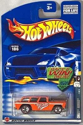 Chevrolet Classic Nomad 1955 2002 líneas rojas naranja RL5SP Hot Wheels Foto 1 de 2