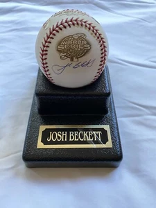Josh Beckett Signed Autographed 2003 World Series Baseball Mounted Memories COA - Picture 1 of 9