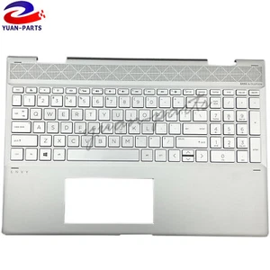 New HP ENVY X360 15-CN 15M-CN 15-CN1073WM Palmrest Keyboard Backlit Sliver US - Zdjęcie 1 z 8