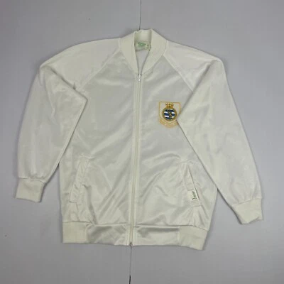 Drakes Pride Track Top 40 Blanco Hombre Chaqueta Bolsillos Bombardero Vintage Cuencos Equipo Foto 1 de 4