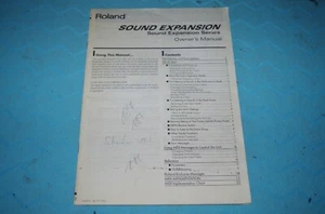 Roland Sound Expansion Manual - Picture 1 of 2