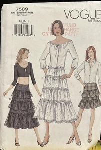 Vogue Patterns 7589 Misses’ Skirt uncut Size 14-18 - Picture 1 of 2