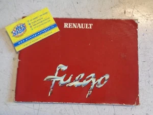 GEBRAUCHS- UND WARTUNGSHEFT RENAULT FUEGO - AUSGABE 1981 - ORIGINAL - Bild 1 von 2