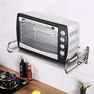 Supporto per microonde in acciaio inox supporto per microonde supporto da parete scaffale fino a 20 kg - Foto 1 di 11