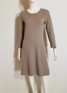 Peter Hahn schlichtes kuscheliges Kaschmir Kleid Strickkleid Cappuccino feminin - Bild 1 von 11