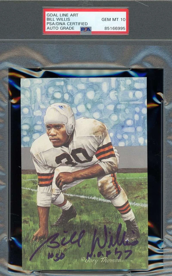 Bill Willis Gem Mint 10 PSA DNA Signed Goal Line Art Card GLAC Autograph - Image 1 of 1