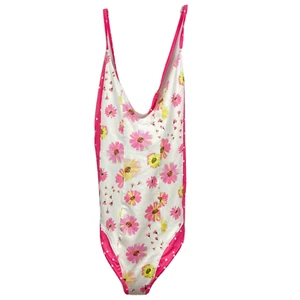 Neu mit Etikett LoveShack ausgefallener Badeanzug Gr. M Shailee Einteiler in heller Pfingstrose & Aufbewahrungstasche - Bild 1 von 11